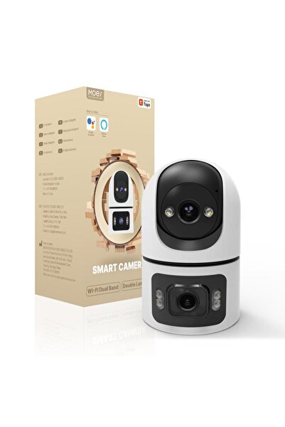 MOES Camera de supraveghere inteligenta MOES, 8MP, Dual Lens, WiFi 2.4GHz/5GH...
