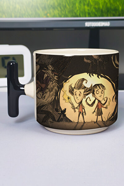 ZipZap كوب فاخر من السيراميك مطبوع عليه Don't Starve (قطعة واحدة) بمقبض أسود ...