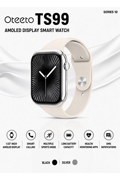 OTEETO TS99 Series 10 AMOLED Smart Watch – 1.53" Display, Smart Calling & Hea...