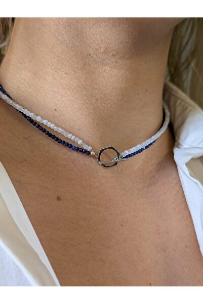 PIETRICELE Colier Labradorit & Lapis lazuli