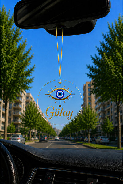 Vera Kişiye Özel Evil Eye Gold Dikiz Aynası Pleksi Araba Süsü
