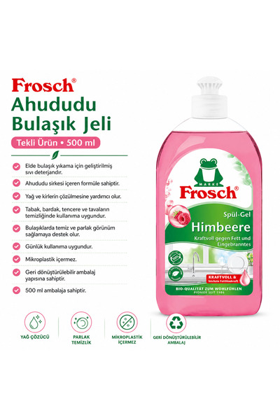 Frosch Ahududu Sirkeli Elde Bulaşık Deterjanı 500 ml