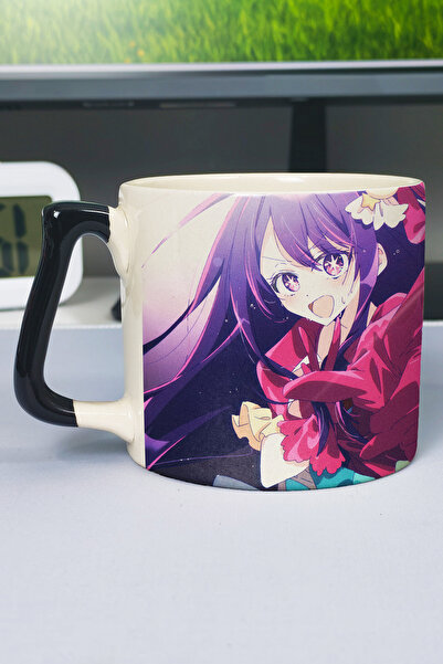 ZipZap Oshi No Ko Anime Printed Ceramic Luxury Mug (1 Piece) Custom Black Han...
