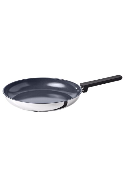 MIDDAGSMAT Frying pan, non-stick coating/stainless steel, 28 cm