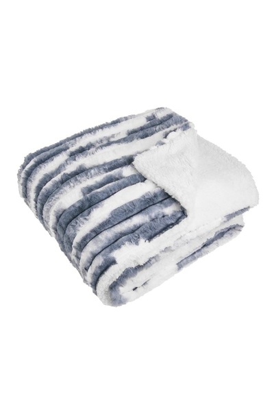 OEM Pătură decorativă pentru fotoliu și canapea, Imitație de blană, Alb, 160 ...