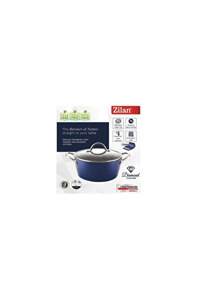 Zilan Oala cu capac ZLN9617 diamond, cu baza de inductie, ceramica si inox, u...