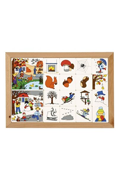 Educo Joc educativ pentru gradinita Loto anotimpuri - Toamna-Iarna -
