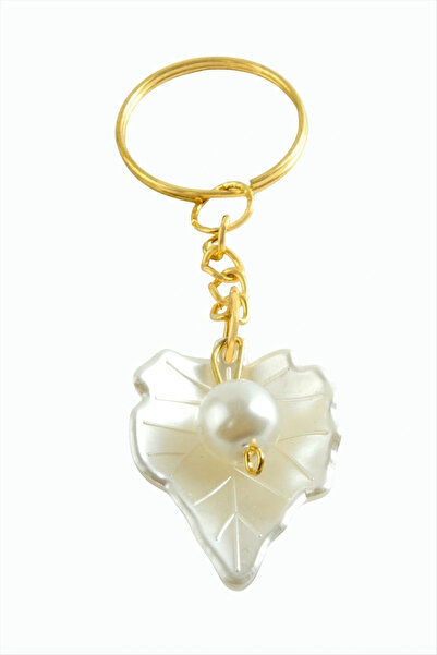 Eco Lounge Leaf Pearl Keychain