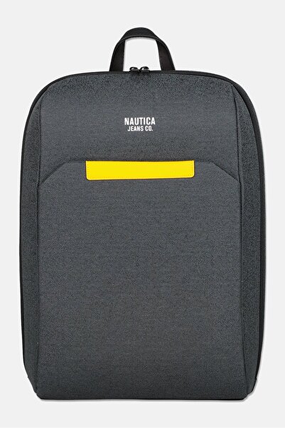Nautica Men Brand Logo Backpack, Dark Grey