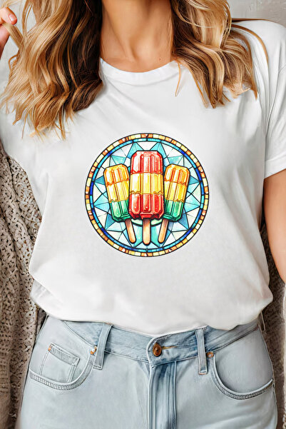 Sarah's Boutique Women's T-shirt – 100% cotton – Stained Icepops
