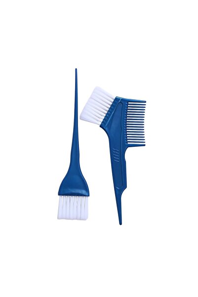 pasteel Hair Dye Brush with Comb, Blue and White, Hair Coloring Tool Set, 2 P...