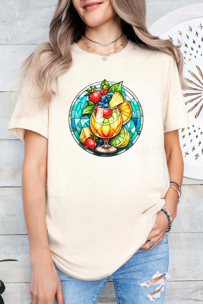 Sarah's Boutique Women's T-shirt – 100% cotton – Stained Cocktail