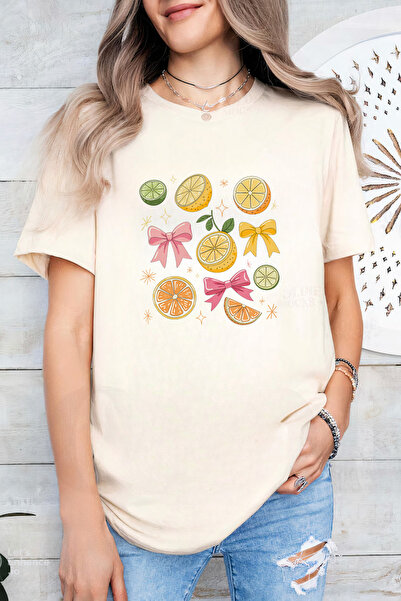 Sarah's Boutique Women's T-shirt – 100% cotton – Citrus Bows