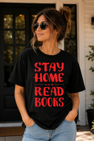 Büşra Çetin Book Lover T-Shirt, Book Lover Printed 100% Cotton Unisex Oversiz...