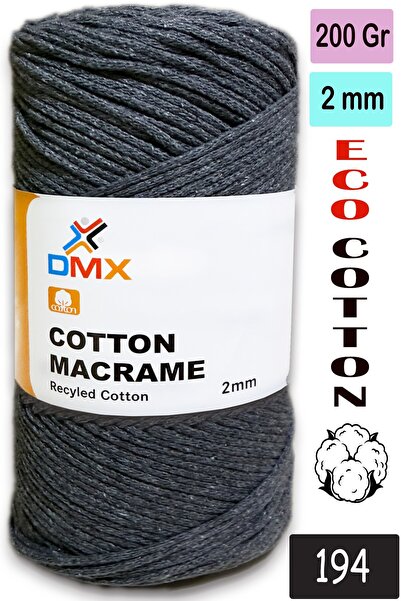Diva İplik Dmx 2 Mm-Premium Cotton Cotton Macrame Rope-Cotton Chain Macrame B...