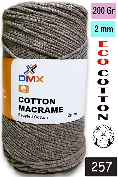 Diva İplik Dmx 2 mm - Frânghie de macrame din bumbac premium - Lanț de bumbac...
