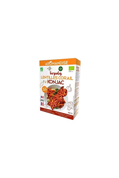 Aromandise Paste fusilli din linte coral și konjac organic, 200g