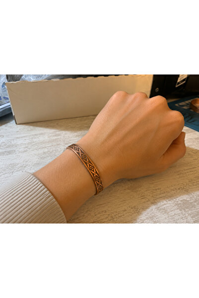 JAMMY JEWERLY İşlemeli Açık Kelepçe Bakır Bileklik
