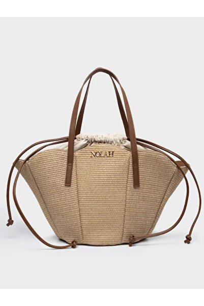 Nolah Γυναικεία Ψάθινη Τσάντα Θαλάσσης Oceania Beige
