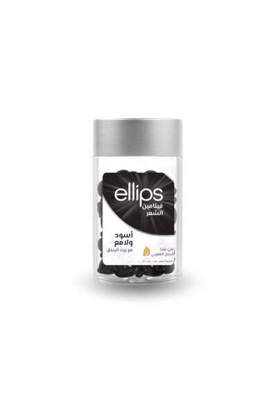 Ellips فيتامينات الشعر - للشعر الأسود واللامع مع زيت الأرغان والبندق - 50 كبسولة