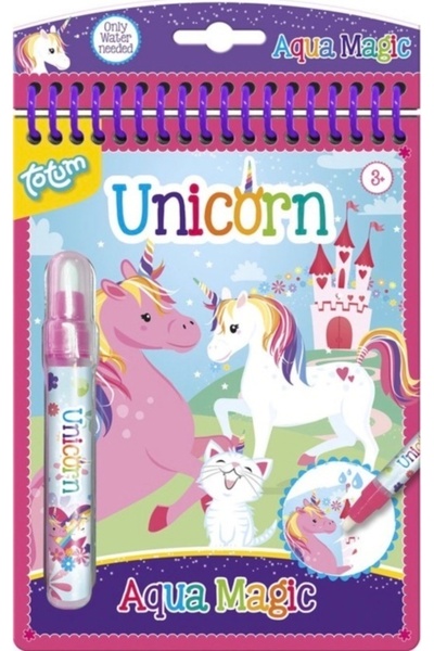 Totum Carte de Colorat Pictează cu Apă Unicorn pentru Copii, Activitate Creativă