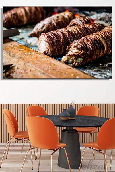 Şehzat Yatay Kanvas Duvar Tablosu Tekli Lokanta Kafe Restoran Mutfak Sokak Le...