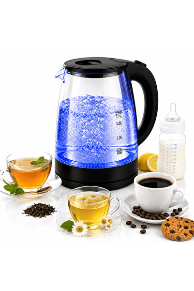 TnsAround Fierbător electric 1.7L, 2200W, Filtru anti-calcar, Oprire automată
