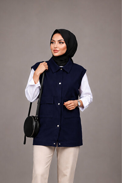 FREYA MODA Tesettür Gabardin Yelek