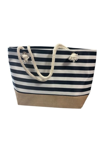 back moda Striped Beach Bag