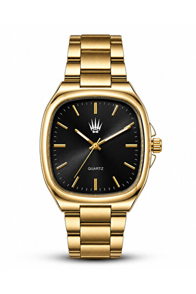WATCHOFROYAL Majestic Gold Black Wristwatch