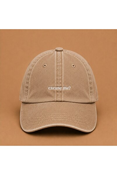WeavedCo Excuse Me (Pardon) Embroidered Vintage Washed Cap Hat