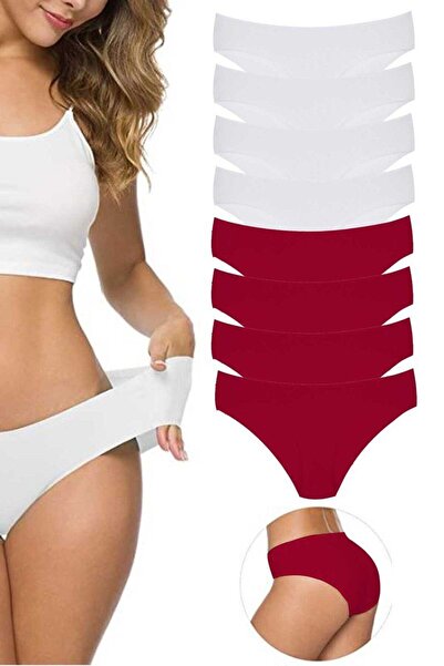 Mestore 8 Pieces Women's Seamless Laser Cut Flexible Non-Marking Panties S5
