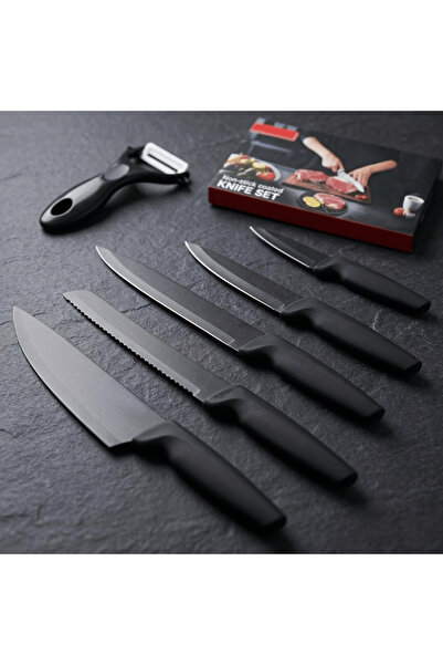 OSOOKE 6-Piece Kitchen Knife Set with Sharp Blades and Non-Stick Coating, Pro...