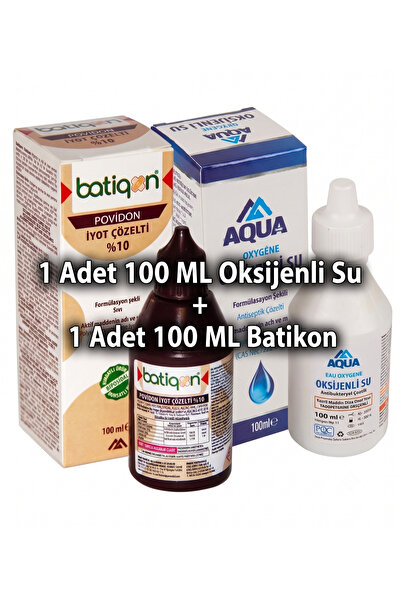 Aqua Oksijenli Su 100 ML 1 Adet + Batikon 100 ML 1 Adet