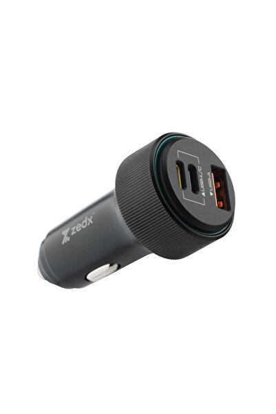 ZEDX CR100 38W Super Fast Car Charger Adapter Dual Port PD 20W & QC 18W Alumi...