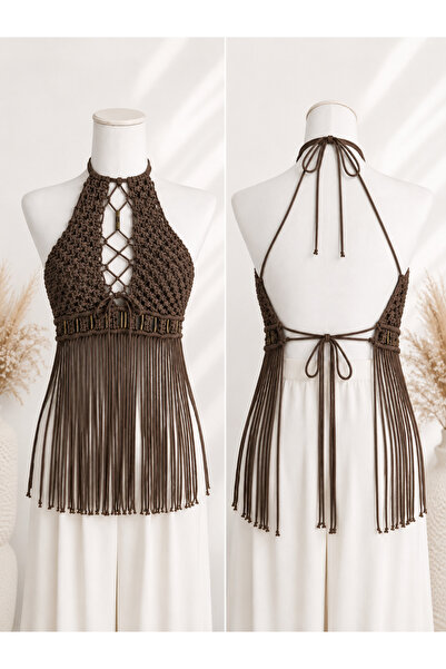 Bohem Shop Handmade Design Macrame Bustier, Festival, Beach Wear Boho Unique,...