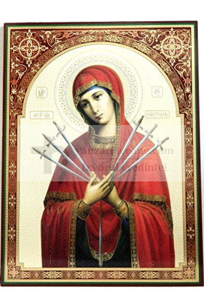 Religious Gifts Icoană a Maicii Domnului cu 7 săgeți, TBL-REL-30X40