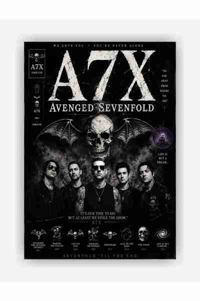 fırsatlar diyarı Avenged Sevenfold - A7X Duvar Posteri - Kalın Kağıt - Çerçev...