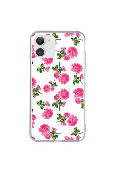 Other Apple iPhone 12 Mini Roses White Transparent Silicone TPU Θήκη