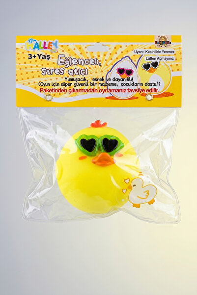 KURUXSTORE Halley Kapalı Paket Hijyenik Yeşil Kalp Gözlüklü Sarı Civciv Squis...