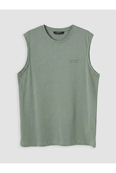 LC Waikiki Rmz Gi̇yi̇m Farkiyla Zero Roba Collar Printed Men's Sleeveless T-S...