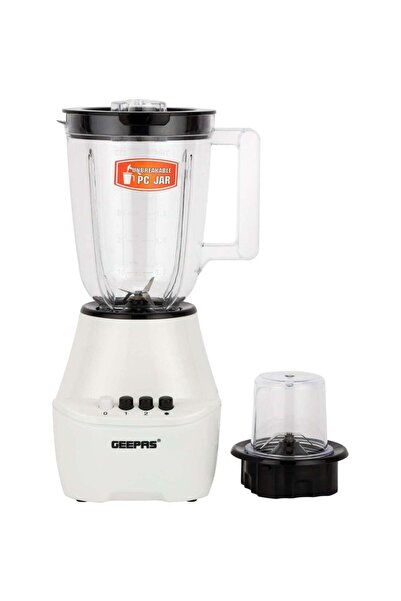 Geepas 2 in 1 Blender - Stainless Steel Blades, 2 Speed Control with Pulse, O...
