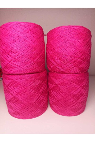 kartopya Fuşya Renkli İtalyan Merserize Koton Örgü İpi 400gr(4x100 Gr)