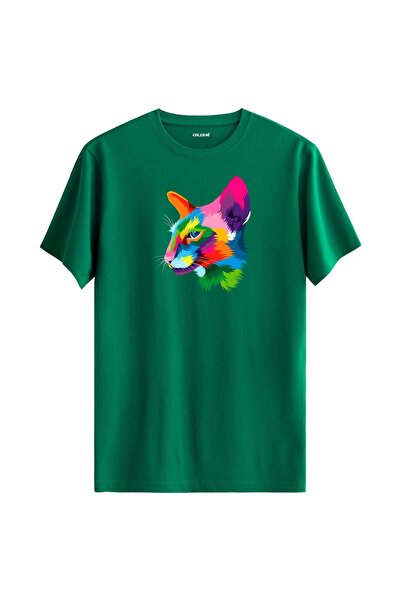 Colermi Colorful Orion Cat Printed T-Shirt