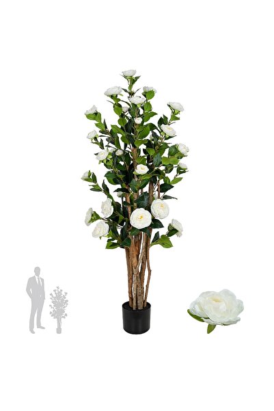 Roberto Rossi Copac artificial Camelia Japonica H120 cm cu 261 frunze si 36 f...