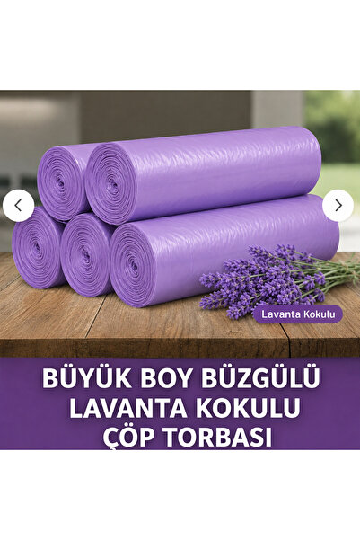 MR.NEJAT 50 ADET LAVANTA KOKULU BÜZGÜLÜ BÜYÜK BOY ÇÖP TORBASI 65X70