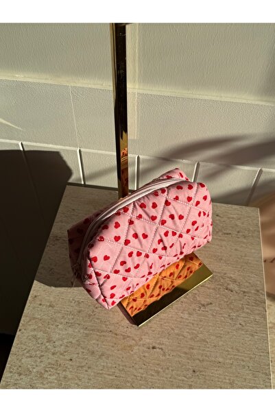 lalettobags Women's Heart-Shaped Washable Makeup Bag