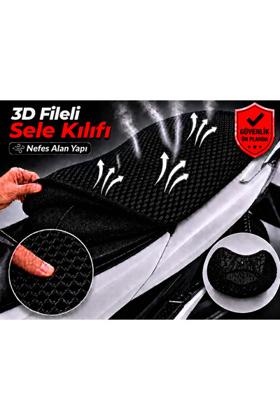 Vi Caro Husă șa motocicletă Kuba Blueberry 1 Husă șa cu plasă 3D Protecție șa...