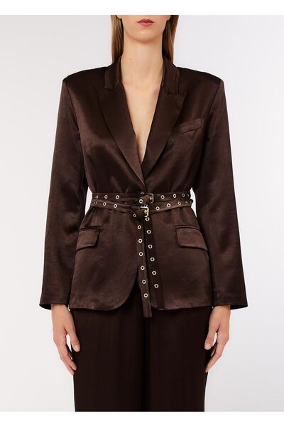 liu.jo Saten Blazer Ceket Kemer Detaylı