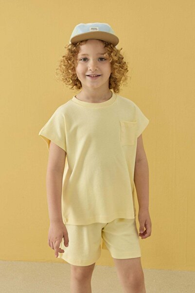 Tics Sprinkle Shorts Set - Light Yellow